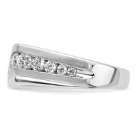 Load image into Gallery viewer, IBGoodman 14k White Gold 1 3/8 carat Lab Grown Diamond VS/SI+ G+ Complete Satin Men&#39;s Ring
