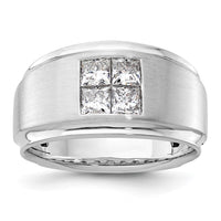 Load image into Gallery viewer, IBGoodman 14k White Gold 7/8 carat Lab Grown Diamond VS/SI+ G+ Complete Men&#39;s Ring
