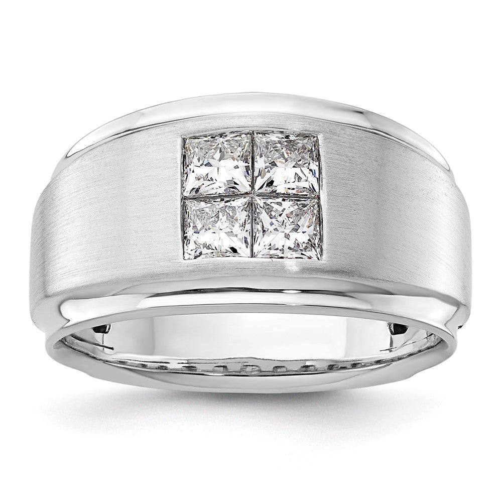 IBGoodman 14k White Gold 7/8 carat Lab Grown Diamond VS/SI+ G+ Complete Men's Ring