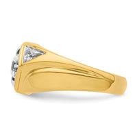 Load image into Gallery viewer, IBGoodman 14k with White Rhodium 3/4 carat Lab Grown Diamond VS/SI+ G+ Complete Polished and Satin Men&#39;s Ring
