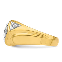 Load image into Gallery viewer, IBGoodman 14k with White Rhodium 7/8 carat Lab Grown Diamond VS/SI+ G+ Complete Polished and Satin Men&#39;s Ring

