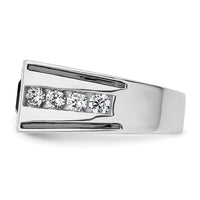 Load image into Gallery viewer, IBGoodman 14k White Gold Black Rhodium 1 1/3 carat Lab Grown Diamond VS/SI+ G+ and Onyx Complete Men&#39;s Ring
