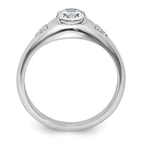 Load image into Gallery viewer, IBGoodman 14k White Gold 1 carat Lab Grown Diamond VS/SI+ G+ Oval Complete Men&#39;s Ring
