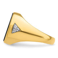 Load image into Gallery viewer, IBGoodman 14k 1/6 carat Lab Grown Diamond VS/SI+ G+ and Onyx Complete Men&#39;s Ring

