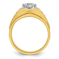 Load image into Gallery viewer, IBGoodman 14k Two Tone 1 1/5 carat Lab Grown Diamond VS/SI+ G+ Complete Polished Men&#39;s Ring
