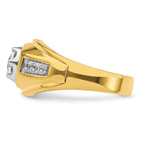 Load image into Gallery viewer, IBGoodman 14k Two Tone 1 1/5 carat Lab Grown Diamond VS/SI+ G+ Complete Polished Men&#39;s Ring
