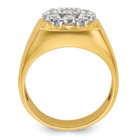 Load image into Gallery viewer, IBGoodman 14k Two-Tone 1 3/8 carat Lab Grown Diamond VS/SI+ G+ Complete Men&#39;s Cluster Ring
