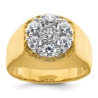 Load image into Gallery viewer, IBGoodman 14k Two-Tone 1 3/8 carat Lab Grown Diamond VS/SI+ G+ Complete Men&#39;s Cluster Ring
