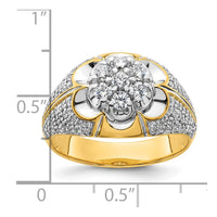 Load image into Gallery viewer, IBGoodman 14k Two-Tone 1 1/4 carat Lab Grown Diamond VS/SI+ G+ Complete Men&#39;s Cluster Ring
