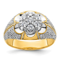 Load image into Gallery viewer, IBGoodman 14k Two-Tone 1 1/4 carat Lab Grown Diamond VS/SI+ G+ Complete Men&#39;s Cluster Ring

