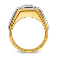 Load image into Gallery viewer, IBGoodman 14k Two Tone 1 carat Lab Grown Diamond VS/SI+ G+ Complete Polished Men&#39;s Ring
