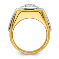 Load image into Gallery viewer, IBGoodman 14k Two Tone 1 1/2 carat Lab Grown Diamond VS/SI+ G+ Complete Polished Men&#39;s Ring
