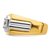 Load image into Gallery viewer, IBGoodman 14k Two Tone 1 1/2 carat Lab Grown Diamond VS/SI+ G+ Complete Polished Men&#39;s Ring
