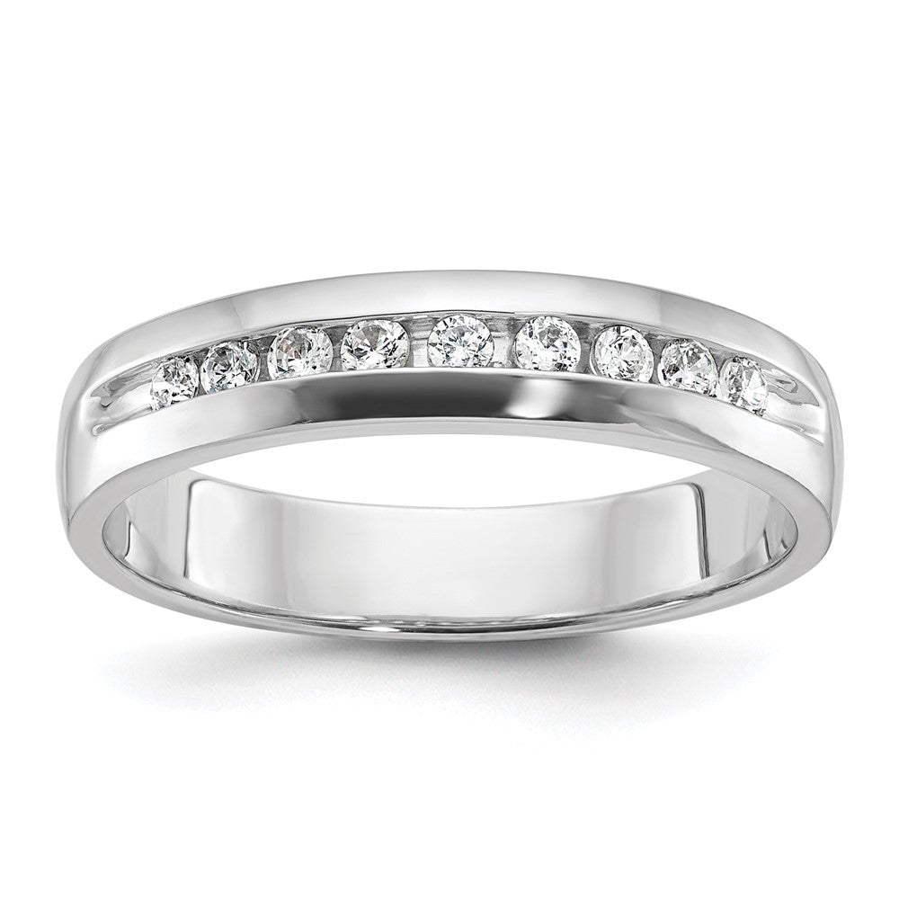 IBGoodman 14k White Gold 1/4 carat Lab Grown Diamond VS/SI+ G+ Nine Stone Complete Polished Men's Ring