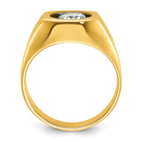 Load image into Gallery viewer, 14k IBGoodman Men&#39;s Polished &amp; Brushed Complete Lab Grown VS/SI FGH Dia Rin
