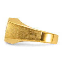 Load image into Gallery viewer, 14k IBGoodman Men&#39;s Polished &amp; Brushed Complete Lab Grown VS/SI FGH Dia Rin
