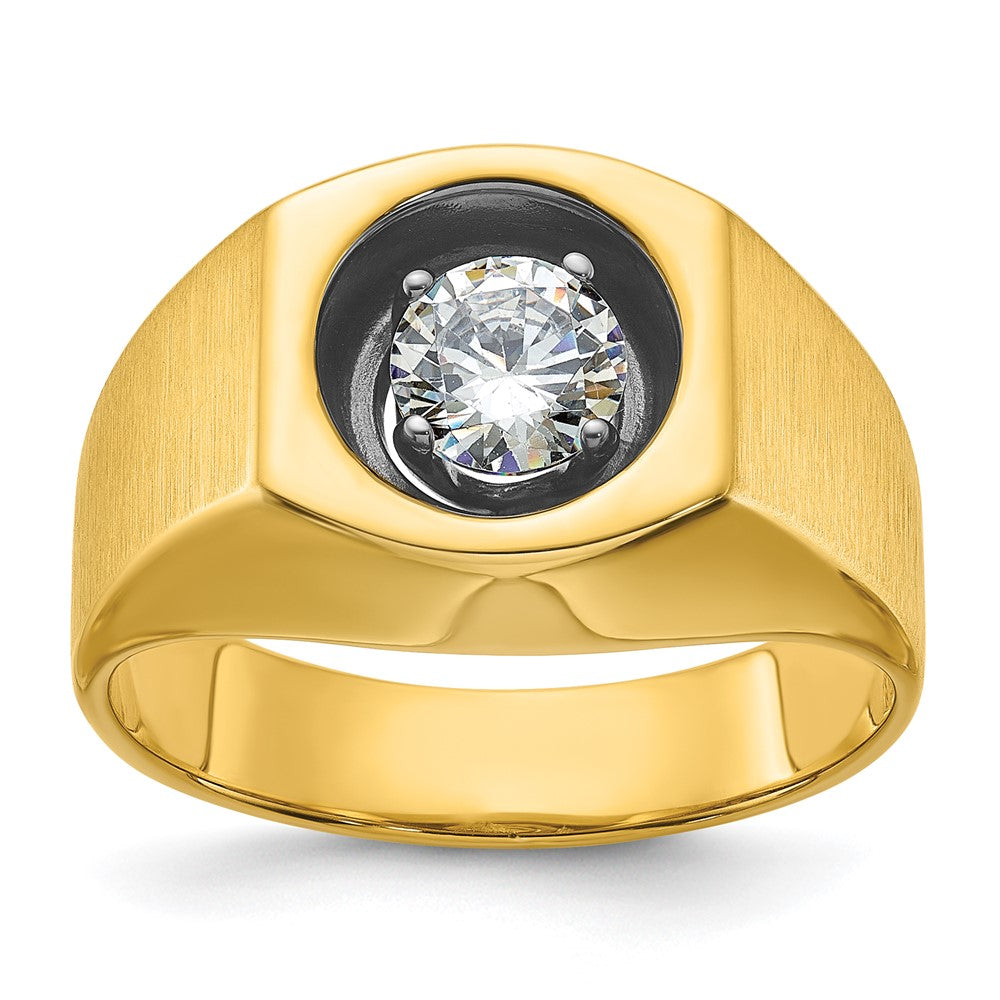 14k IBGoodman Men's Polished & Brushed Complete Lab Grown VS/SI FGH Dia Rin