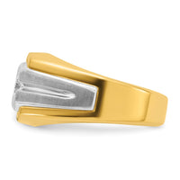 Load image into Gallery viewer, IBGoodman 14k Two Tone 1/3 carat Lab Grown Diamond VS/SI+ G+ Complete Polished and Satin Men&#39;s Ring
