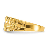 Load image into Gallery viewer, IBGoodman 14k .02 carat Lab Grown Diamond VS/SI+ G+ Complete Textured Men&#39;s Nugget Ring
