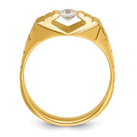 Load image into Gallery viewer, IBGoodman 14k 1/3 carat Lab Grown Diamond VS/SI+ G+ Complete Polished and Satin Men&#39;s Ring
