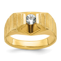 Load image into Gallery viewer, IBGoodman 14k 1/3 carat Lab Grown Diamond VS/SI+ G+ Complete Polished and Satin Men&#39;s Ring
