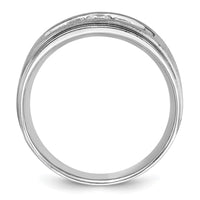 Load image into Gallery viewer, IBGoodman 14k White Gold 1/2 carat Lab Grown Diamond VS/SI+ G+ Complete Polished and Brushed Five Stone Men&#39;s Ring
