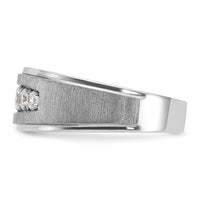 Load image into Gallery viewer, IBGoodman 14k White Gold 1/2 carat Lab Grown Diamond VS/SI+ G+ Complete Polished and Brushed Five Stone Men&#39;s Ring
