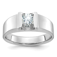 Load image into Gallery viewer, IBGoodman 14k White Gold 1 carat Lab Grown Diamond VS/SI+ G+ Complete Men&#39;s Ring
