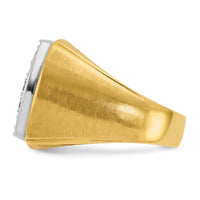 Load image into Gallery viewer, IBGoodman 14k Two Tone 1 1/2 carat Lab Grown Diamond VS/SI+ G+ Complete Men&#39;s Polished and Satin Cluster Ring
