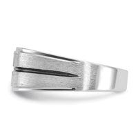 Load image into Gallery viewer, IBGoodman 14k White Gold with Black Rhodium 1/5 carat Lab Grown Diamond VS/SI+ G+ Complete Men&#39;s Ring
