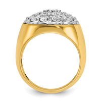 Load image into Gallery viewer, IBGoodman 14k Two-Tone 3 carat Lab Grown Diamond VS/SI+ G+ Complete Men&#39;s Cluster Ring
