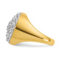 Load image into Gallery viewer, IBGoodman 14k Two-Tone 3 carat Lab Grown Diamond VS/SI+ G+ Complete Men&#39;s Cluster Ring
