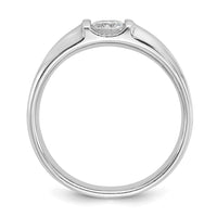 Load image into Gallery viewer, IBGoodman 14k White Gold 1/2 carat Lab Grown Diamond VS/SI+ G+ Complete Men&#39;s Ring
