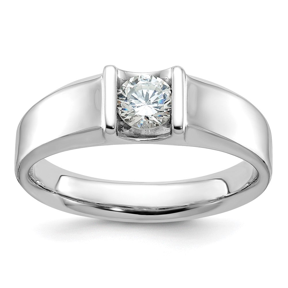 IBGoodman 14k White Gold 1/2 carat Lab Grown Diamond VS/SI+ G+ Complete Men's Ring