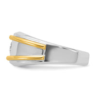 Load image into Gallery viewer, IBGoodman 14k Two Tone 1/2 carat Lab Grown Diamond VS/SI+ G+ Complete Polished Men&#39;s Ring

