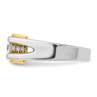 Load image into Gallery viewer, IBGoodman 14k Two Tone 1/2 carat Lab Grown Diamond VS/SI+ G+ Complete Men&#39;s Ring

