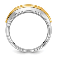 Load image into Gallery viewer, IBGoodman 14k Two Tone 1/4 carat Lab Grown Diamond VS/SI+ G+ Five Stone Complete Polished Men&#39;s Ring
