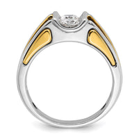 Load image into Gallery viewer, IBGoodman 14k Two-Tone 3/4 carat Lab Grown Diamond VS/SI+ G+ Complete Men&#39;s Ring
