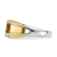 Load image into Gallery viewer, IBGoodman 14k Two-Tone 3/4 carat Lab Grown Diamond VS/SI+ G+ Complete Men&#39;s Ring
