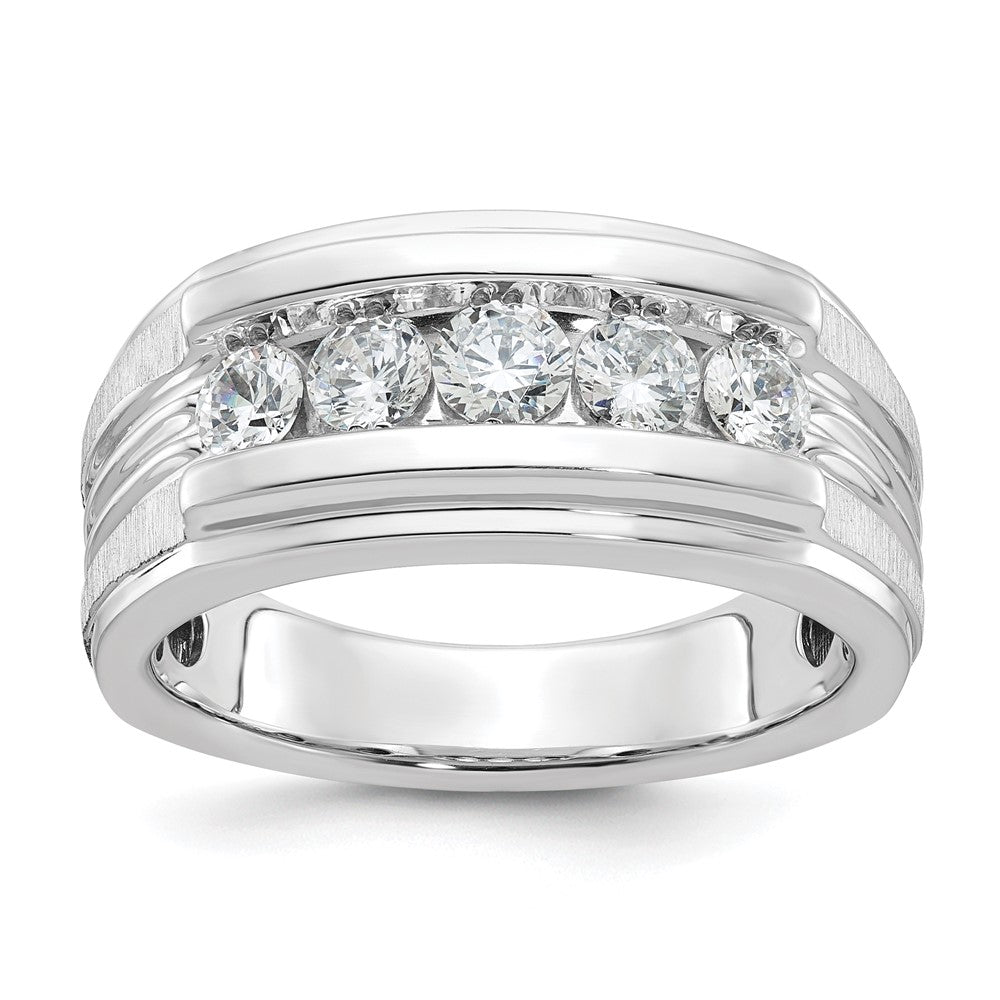 IBGoodman 14k White Gold 1 carat Lab Grown Diamond VS/SI+ G+ Complete Men's Ring