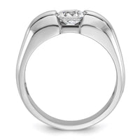 Load image into Gallery viewer, IBGoodman 14k White Gold 1 carat Lab Grown Diamond VS/SI+ G+ Complete Men&#39;s Ring
