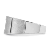 Load image into Gallery viewer, IBGoodman 14k White Gold 5/8 carat Lab Grown Diamond VS/SI+ G+ Complete Polished and Satin Men&#39;s Ring
