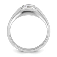 Load image into Gallery viewer, IBGoodman 14k White Gold 1 carat Lab Grown Diamond VS/SI+ G+ Round Complete Men&#39;s Ring
