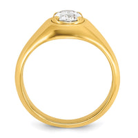 Load image into Gallery viewer, IBGoodman 14k 1 carat Lab Grown Diamond VS/SI+ G+ Oval Complete Men&#39;s Ring
