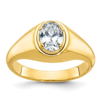 Load image into Gallery viewer, IBGoodman 14k 1 carat Lab Grown Diamond VS/SI+ G+ Oval Complete Men&#39;s Ring
