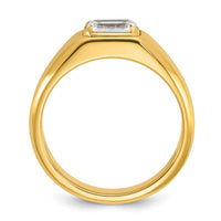 Load image into Gallery viewer, IBGoodman 14k 1 carat Lab Grown Diamond VS/SI+ G+ Emerald Complete Polished Men&#39;s Ring
