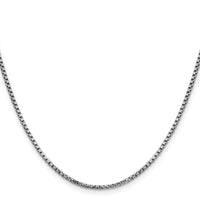 Load image into Gallery viewer, 14K White Gold 18 inch 1.75mm Semi-Solid Round Box with Lobster Clasp Chain
