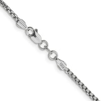 Load image into Gallery viewer, 14K White Gold 18 inch 1.75mm Semi-Solid Round Box with Lobster Clasp Chain

