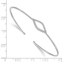 Load image into Gallery viewer, 14k White Gold Flexible Diamond Cuff Bangle
