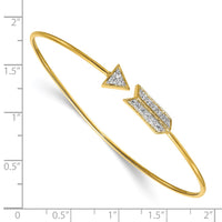 Load image into Gallery viewer, 14k Diamond Arrow Flexible Bangle
